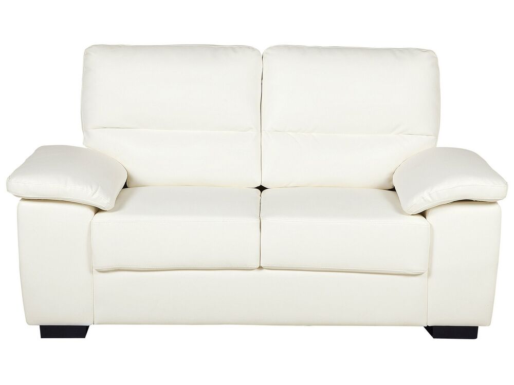 Sofa dvosjed VOGAR Umjetna koža Krem bijela