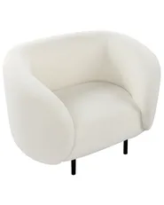 Sessel LOEN Bouclé Weiß_920371