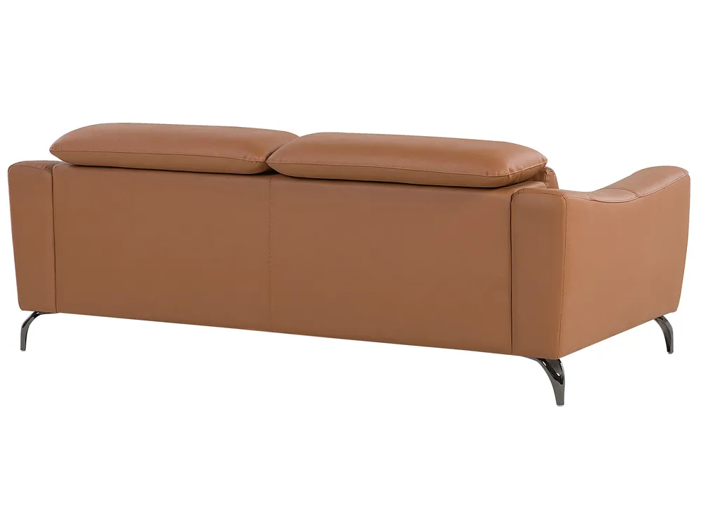 Sofa Set 4-Sitzer NARWIK Echtleder Braun_720651