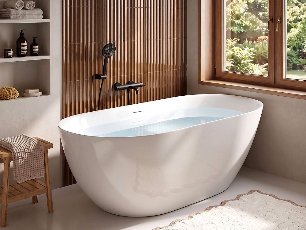 Freestanding Bathtub YAVAROS 1700 x 750 mm White