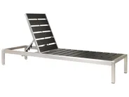 Sonnenliege NARDO mit Relaxfunktion Metall Schwarz / Silber_862925