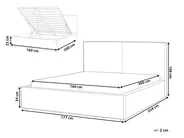 Bett mit Stauraum MOISSAC Bouclé Dunkelgrün 160 x 200 cm_928944