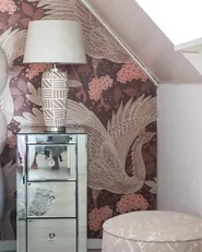 3 Drawer Bedside Table LORRIS Glass Mirrored Silver_1034170