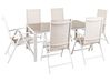 Gartenmöbel Set 6-Sitzer CATANIA Metall Beige