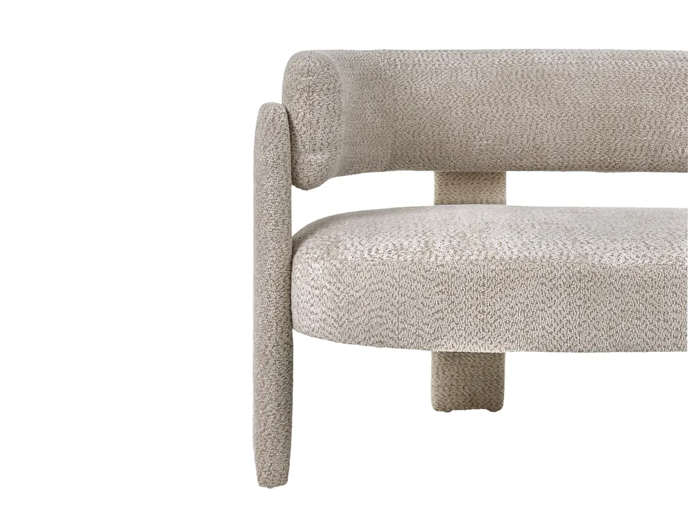 Sofa 2-Sitzer BUREA Chenillegewebe Hellbeige_1072717