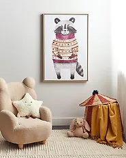 Canvas CAMPLI 63 x 99 cm Tiermotiv Grau_1182730