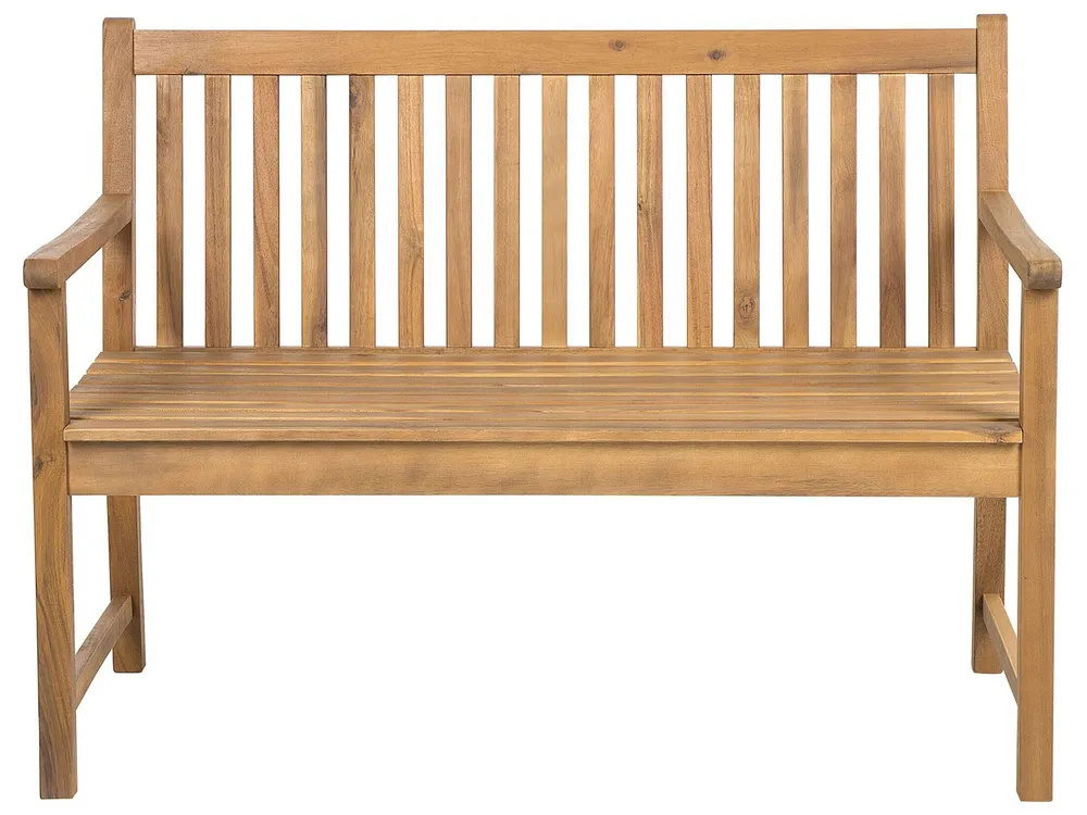 Gartenbank VIVARA 120 cm zertifiziertes Akazienholz Hellbraun