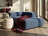 Linksseitige Chaiselongue ARDAL Cord Dunkelblau