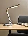 LED Schreibtischlampe CANOPUS mit USB-Anschluss Silber