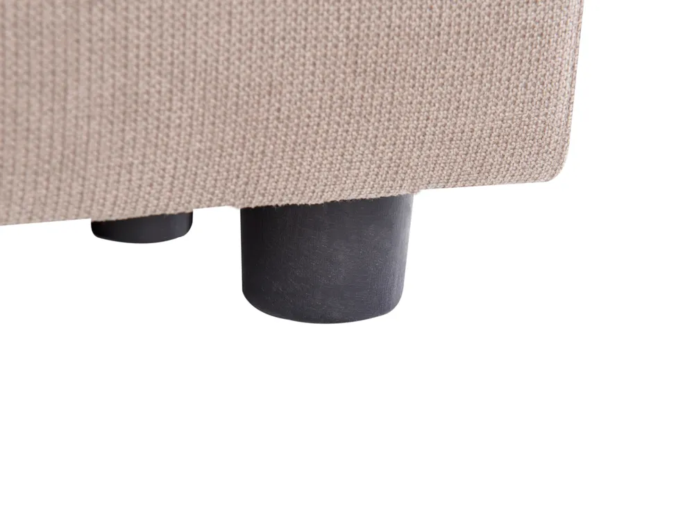 Ecksofa 4-Sitzer KOHLO mit Ottomane Stoff Taupe linksseitig_945165