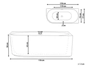 Eckbadewanne GOCTA 170 x 77 cm Weiß linksseitig_1043501