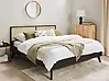 Bett mit Lattenrost Rattan MONPAZIER 180 x 200 cm Schwarz