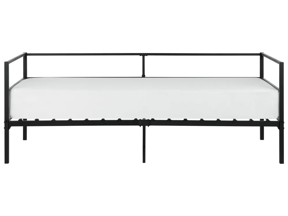 Bett mit Lattenrost Metall BATTUT 90 x 200 cm Schwarz_894118
