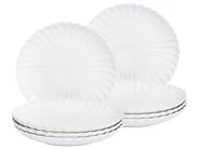 Speiseteller 8er Set NETTLE Steinzeug Cremeweiß_986503