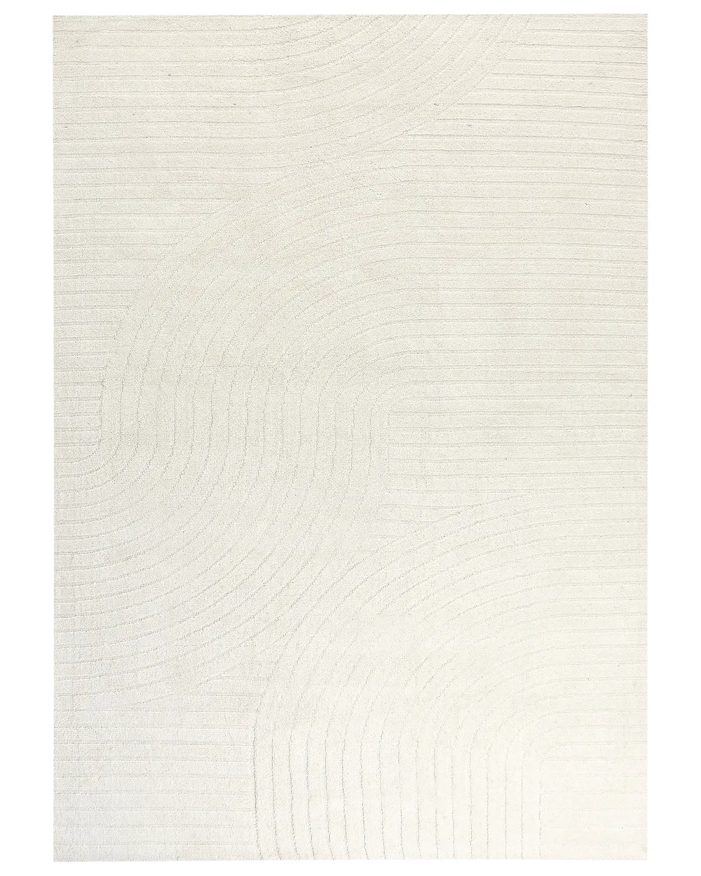Teppich Wolle beige abstraktes Muster verschiedene Größen DAGARI