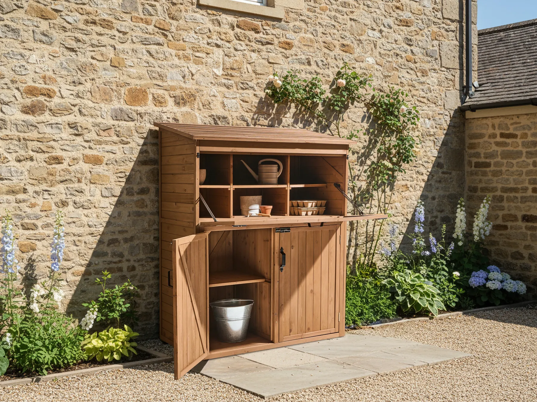 Geräteschuppen TOFFIA 127 cm 66 cm Tannenholz Braun_1015099