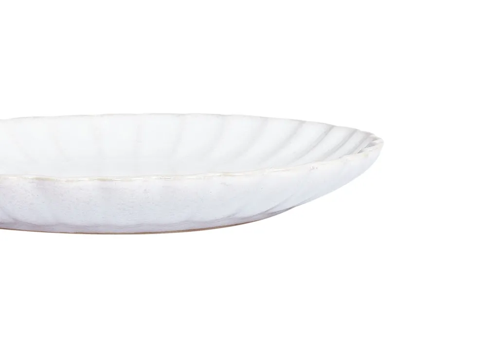Set of 8 Side Plates NETTLE Stoneware Off-White_986499