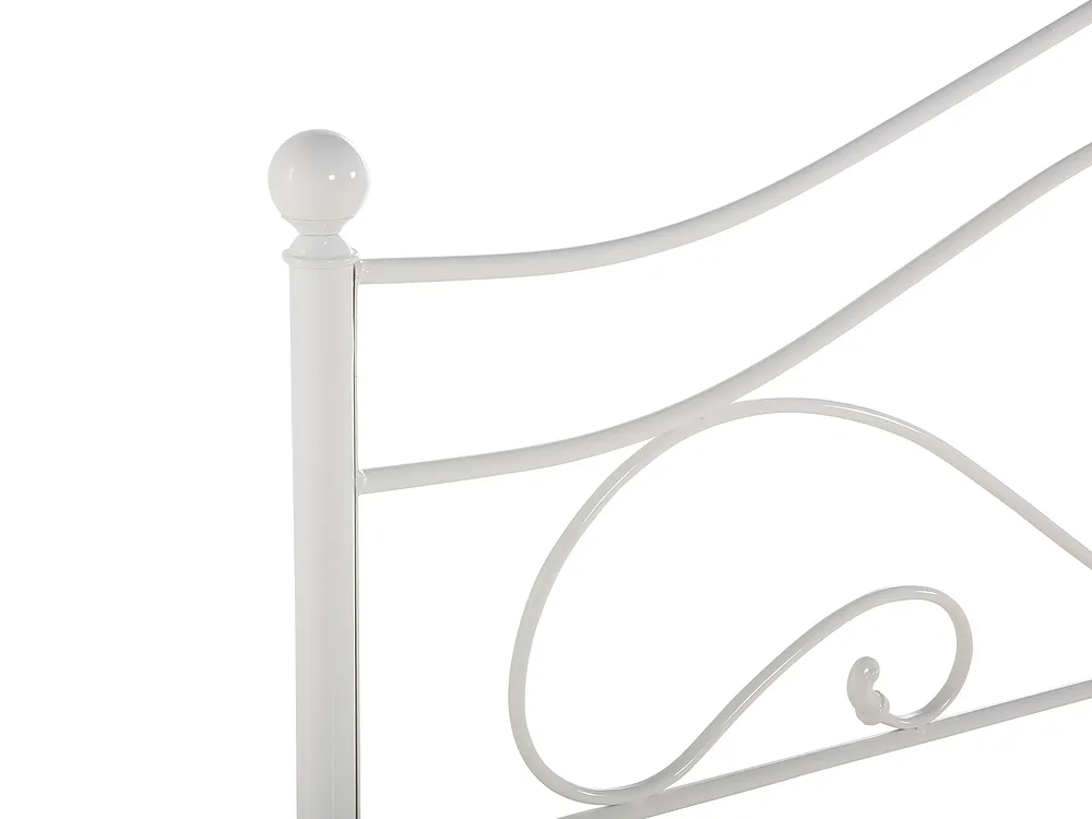Bed Metal LYRA 140 x 200 cm (EU Double) White_817951