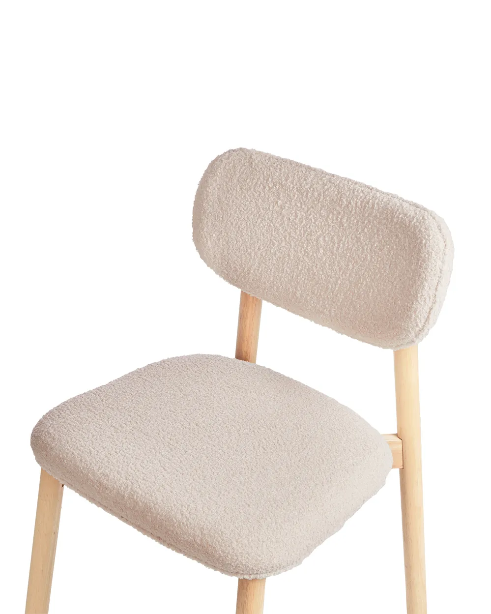 Esszimmerstuhl 2er Set MILLS Bouclé Hellbraun / Hellbeige_975926