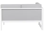 Garden Corner Sofa with Table 6 Seater CASTELLA Metal Grey Left Hand_555178