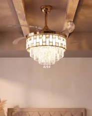 Plafondventilator met verlichting ALAPAHA met afstandsbediening LED Goud_1125771