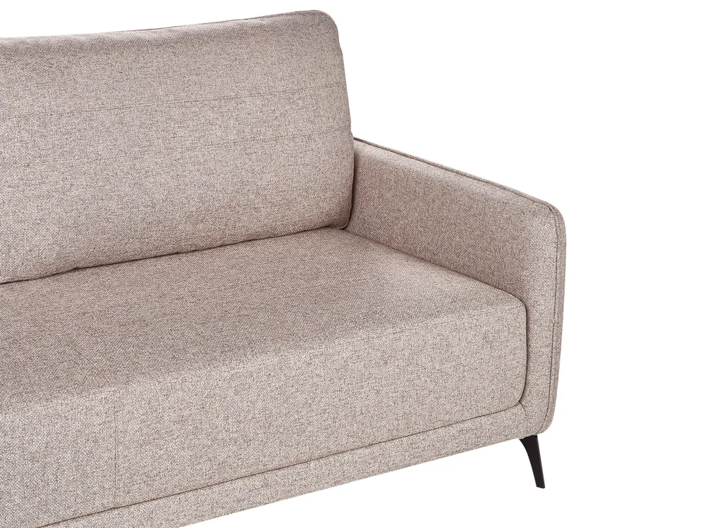 Schlafsofa 3-Sitzer HEMING Stoff Hellbraun_953499