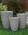 Set mit 2 Blumentöpfen CAMIA 51 cm Grau