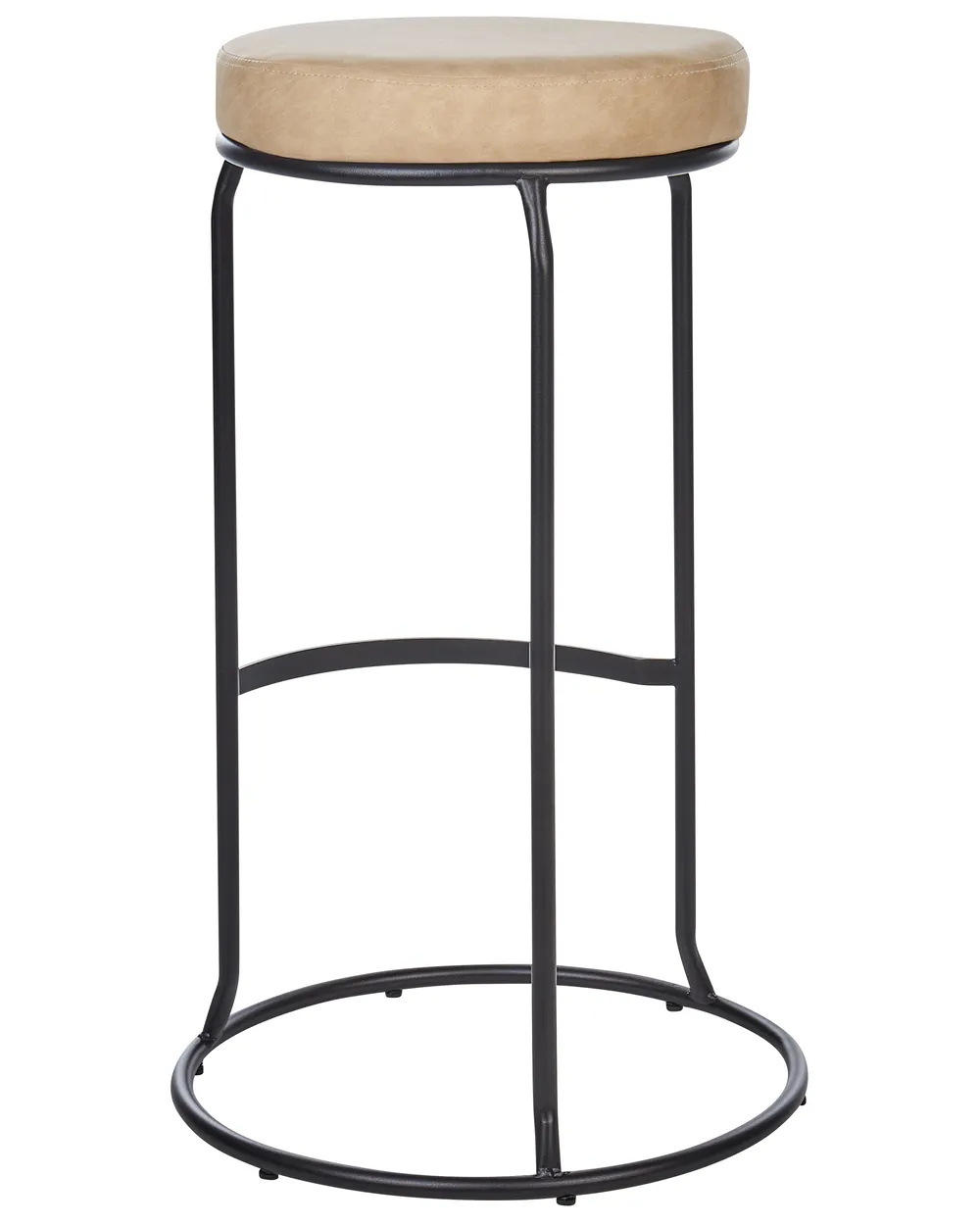 Set mit 2 Barhockern MILROY Kunstleder Beige_913993