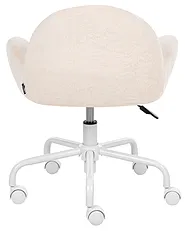 Chaise de bureau JUBBI Fourrure synthétique Blanc cassé_1163880