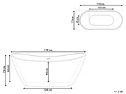 Freistehende Badewanne ANTIGUA 170 x 77 cm Schwarz_771370
