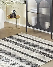Teppich DAVUTLAR Hellbeige 160 x 230 cm Wolle_1178324
