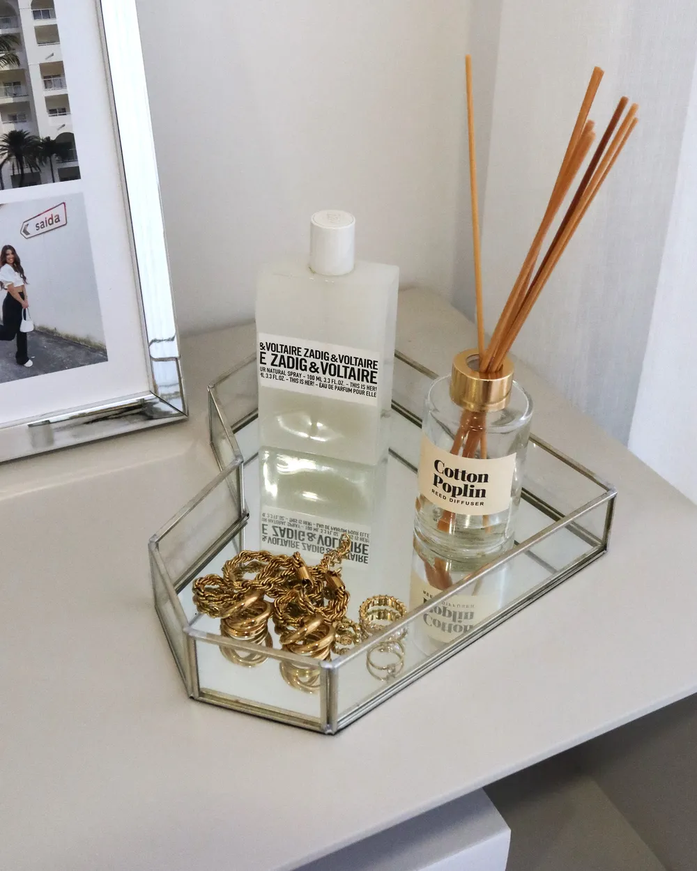 Dekotablett Herz PONTIVY Glas Silber_1052714