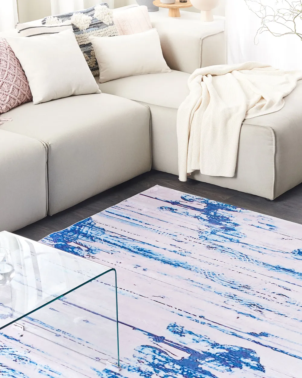 Rug BURDUR Blue 140 x 200 cm_1080854