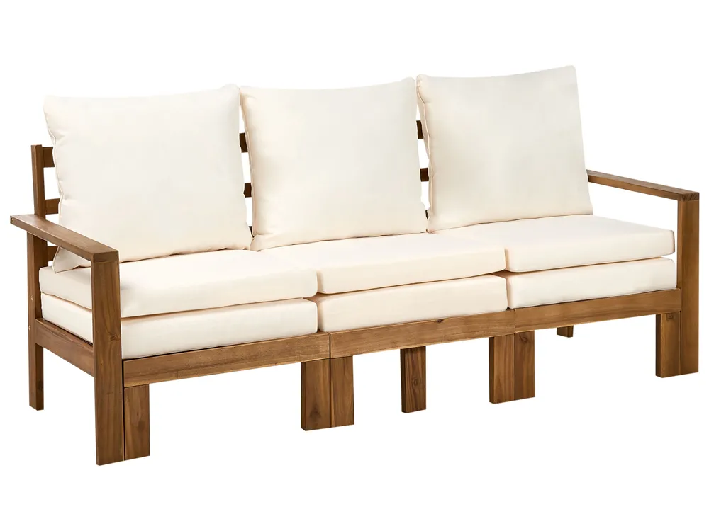 Gartenbank mit Auflage ISOLELLO 190 cm verstellbar Akazienholz Braun_999151