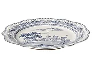 20-Piece Dinnerware Set BAY LEAF Porcelain White/Blue_1191734