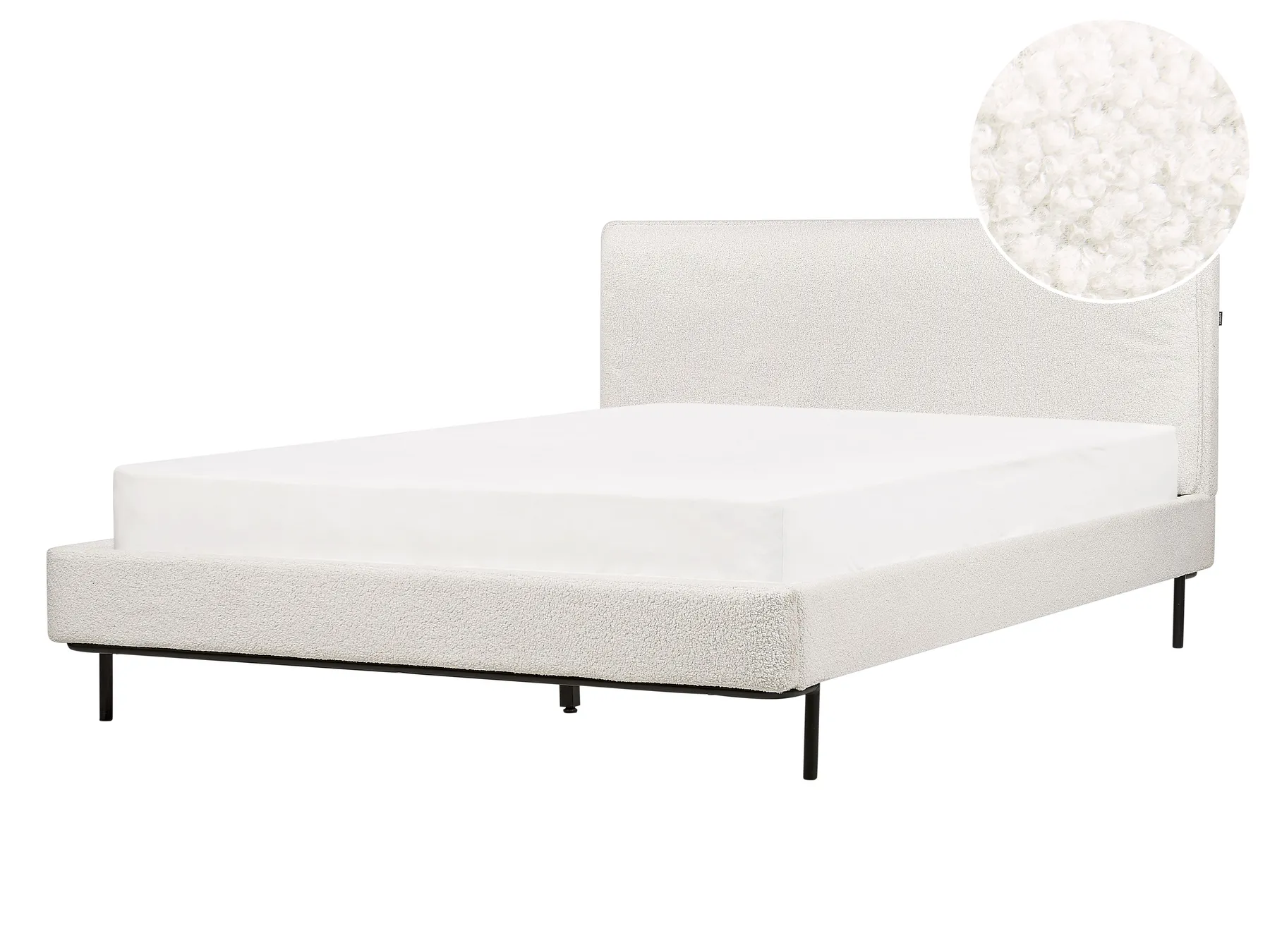 Krevet Buklé CORIO 140 x 200 cm Krem bijela_903223