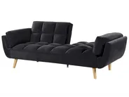 Sofa Bed 3 Seater ASBY Velvet Black_788052