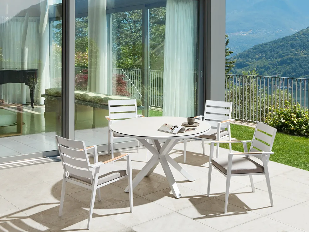 Gartenmöbel Set 4-Sitzer MALETTO/TAVIANO inkl. Kissen Metall Grau