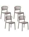 Gartenstuhl 4er Set GELA Taupe