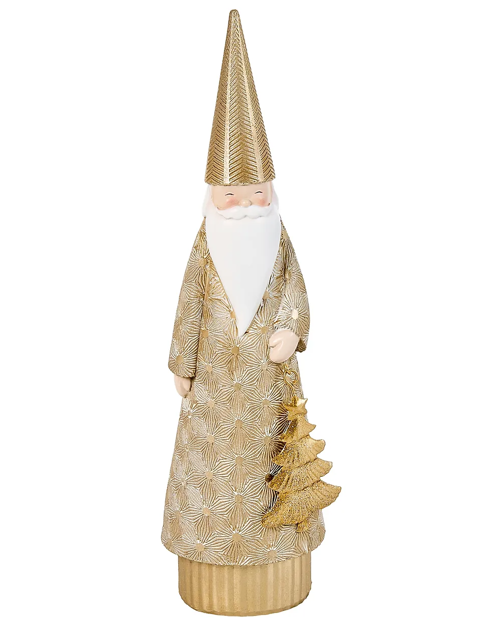 Weihnachtsdekoration 3er Set TENNILA 23/31/32 cm Weihnachtsmann Gold_1175505