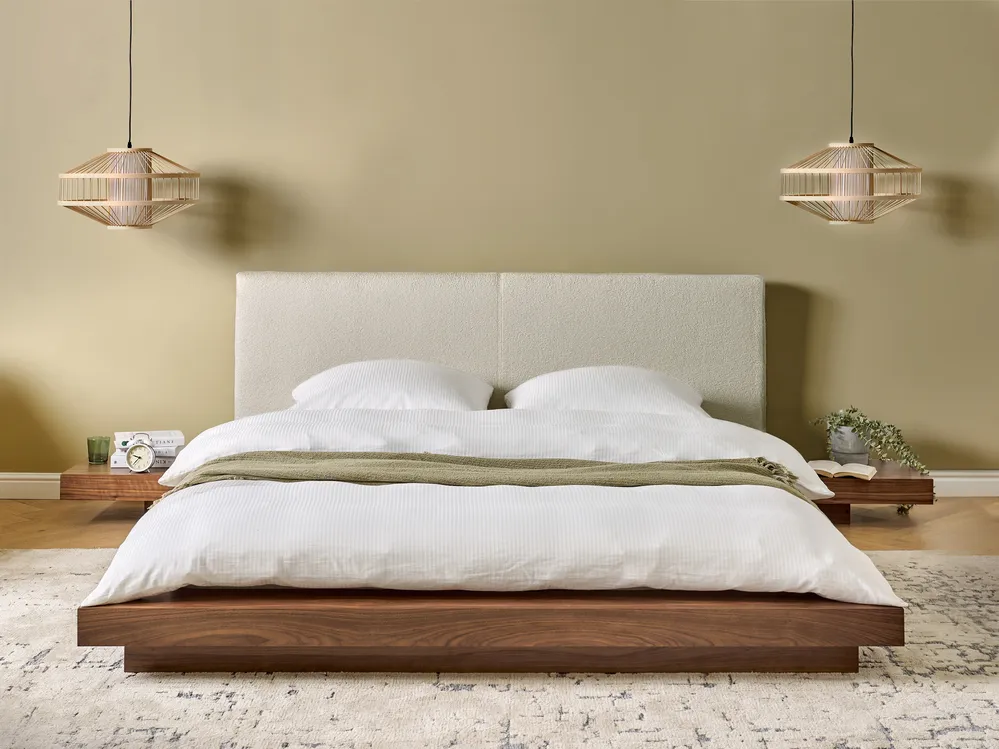 Wasserbett Bouclé ZEN 160 x 200 cm Braune Esche_931315