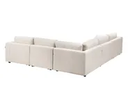 Modular Corner Sofa 5 Seater KIVVIK with Ottoman Boucle Off-White Left Hand_1045803