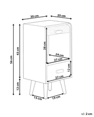 1 Drawer Bedside Table NESIKA White_934795