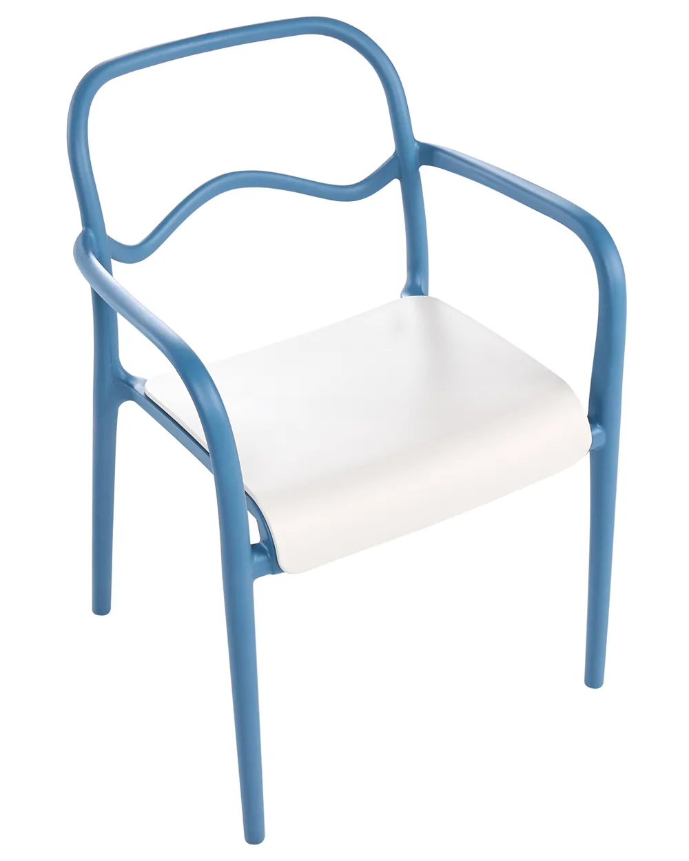 Set of 2 Garden Chairs THASOS Synthetic Material Blue_1045624