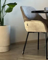 Set of 2 Dining Chairs LOVERNA Corduroy Beige_981783
