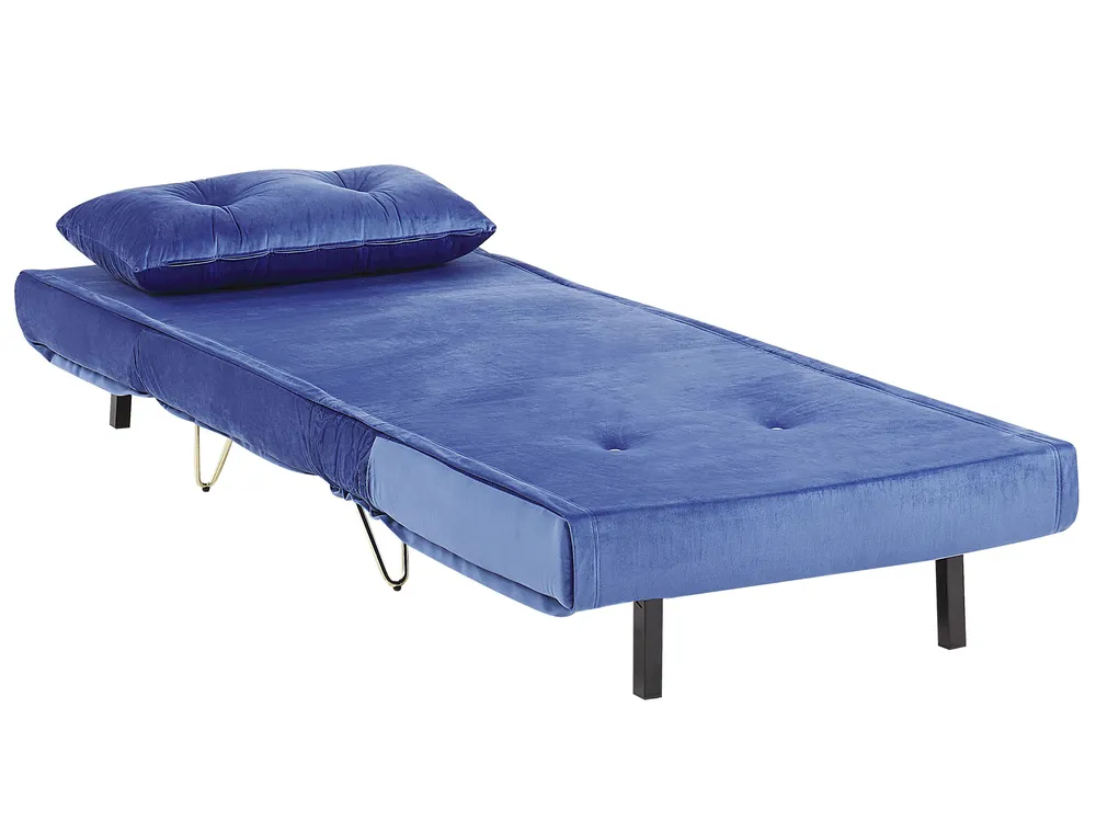 Sofa Set 3-Sitzer VESTFOLD Samtstoff Marineblau_808922