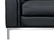 Corner Sofa 4 Seater OSLO Leather Black Right Hand_693525