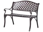 Gartenbank STAGGIA 104 cm Metall Braun_931804