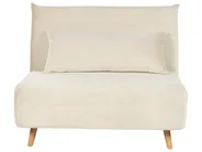 1-Sitzer Schlafsofa SETTEN Samtstoff Hellbeige_874954