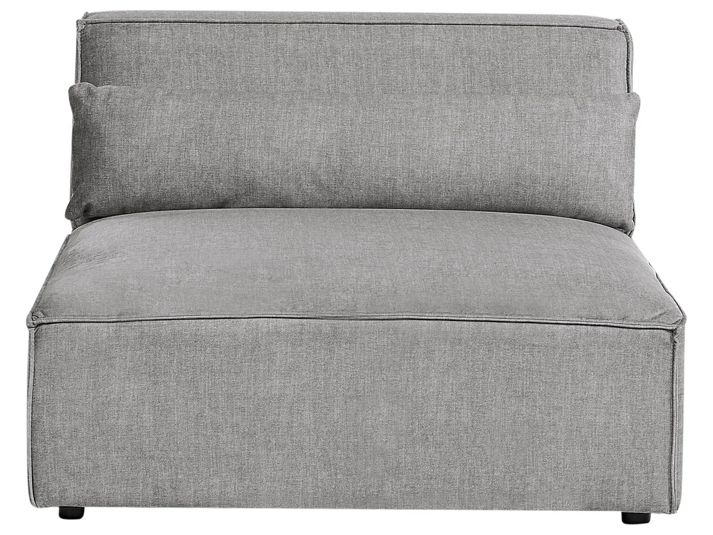 Modular Corner Sofa 4 Seater HELLNAR with Ottoman Fabric Grey Left Hand_912016